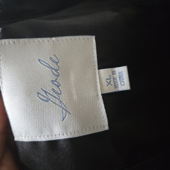 Geode Formal Black Gold Sheer Panel Dress Size XL - Picture 8 of 11